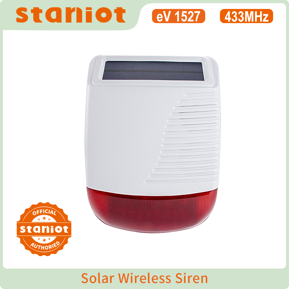 Home Security Product - Staniot Kablosuz Açık Güneş Strobe Siren