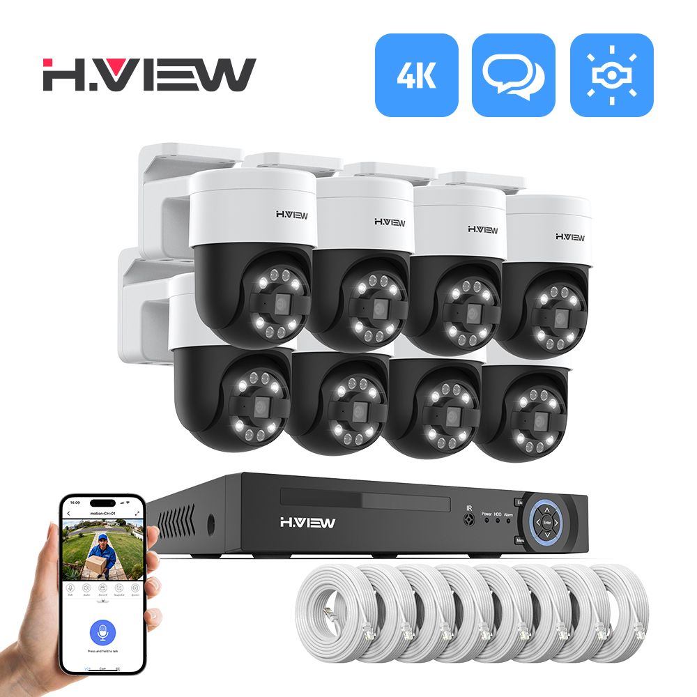 Home Security For Apartments - H.view 8Ch 4K 5MP 8MP Cctv