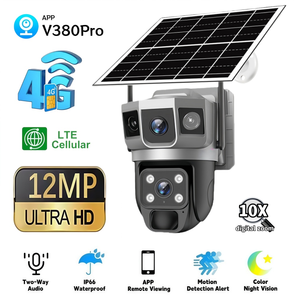 Home Security For Apartments - 4G Kamera Dış Mekan Güneş Enerjili