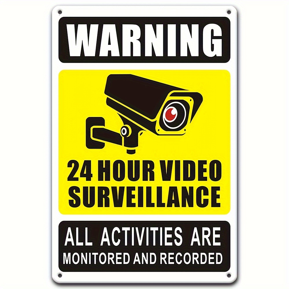 Home Security For Apartments - 7/24 Video Gözetim Uyarı Levhası -