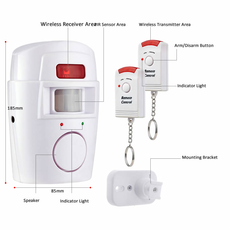 Kablosuz PIR Hareket Sensörü D - Home Security Product incelemesi ve fiyatı