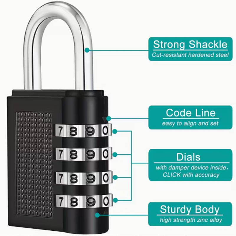 Metal 4 Haneli Şifreli Kilit D - Home Security Essential incelemesi ve fiyatı
