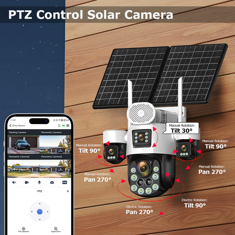 4 Lensli Dış Mekan 360 °   Gün - Home Security Product incelemesi ve fiyatı