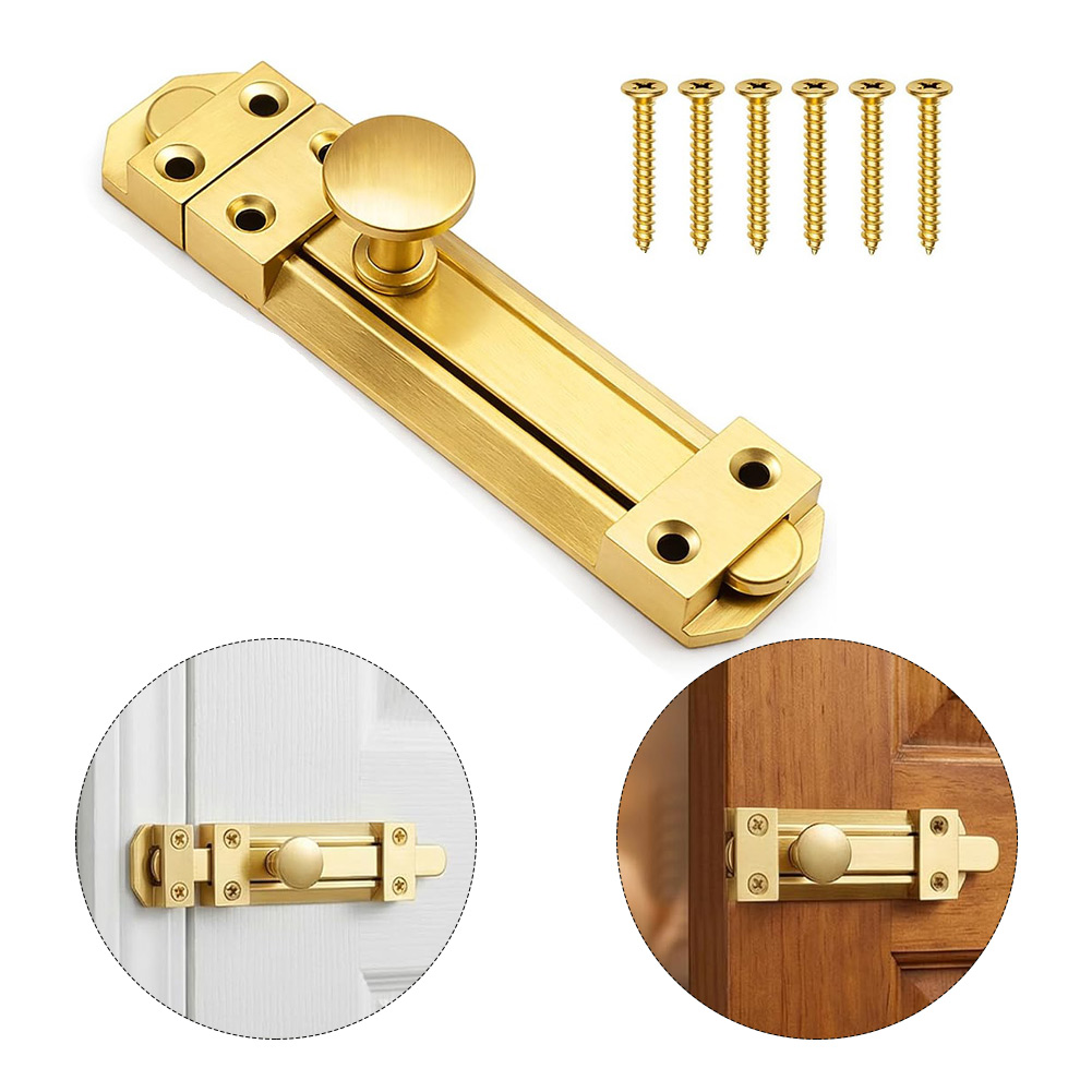 5 inç katı pirinç sürgülü kapı - Home Security Doors incelemesi ve fiyatı