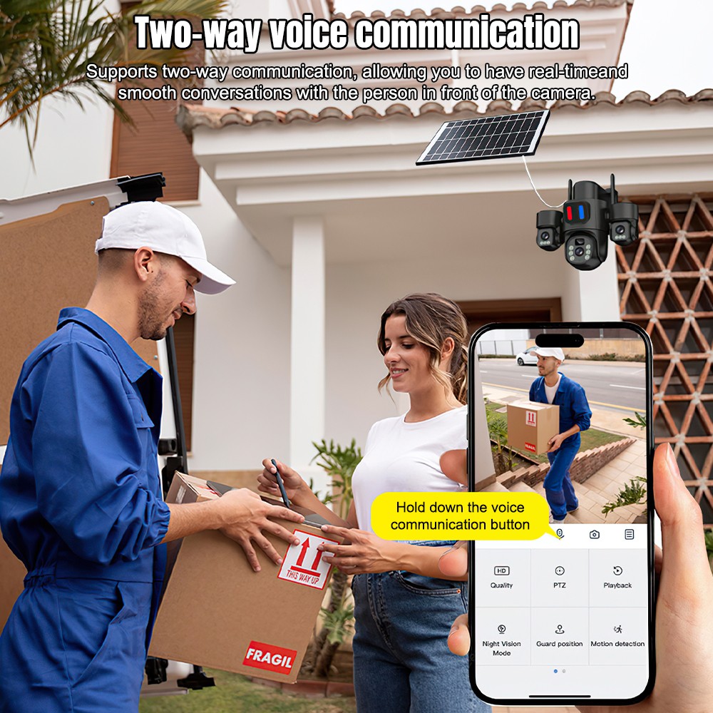 Güneş Enerjili WiFi PTZ Kamera - Home Security Product incelemesi ve fiyatı