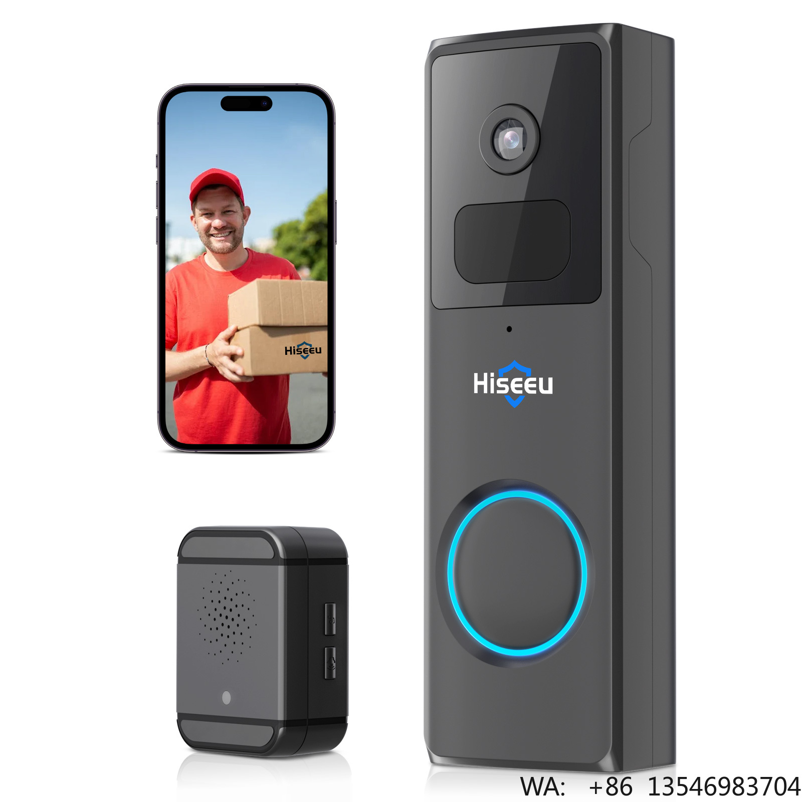 Hiseeu 1080P Ev Kapı Zili Kame - Home Security Ring Camera incelemesi ve fiyatı