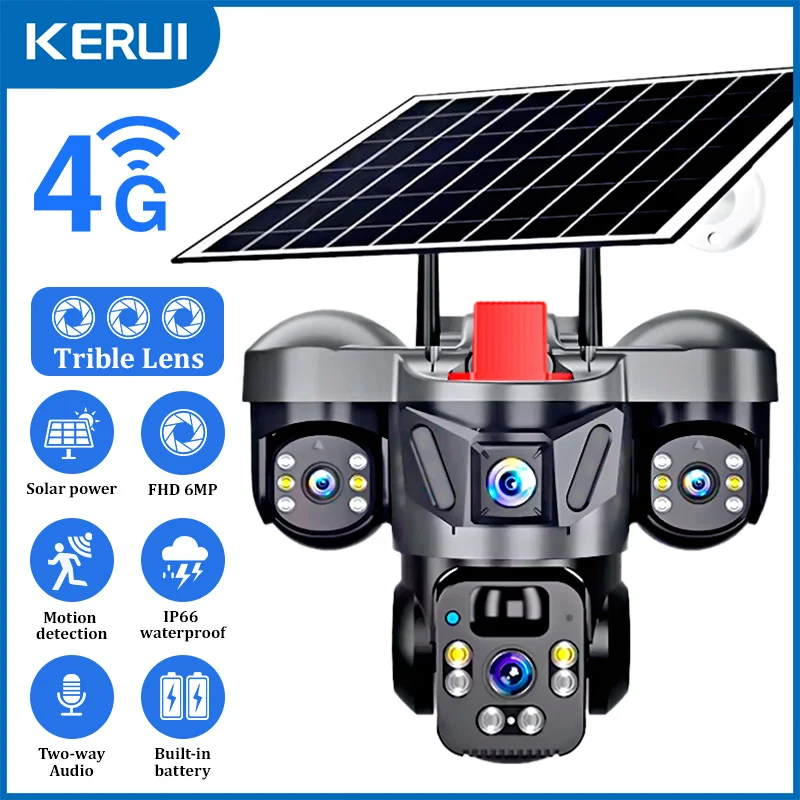 KERUI Dış Mekan PTZ 6MP 4G SIM - Home Security Product incelemesi ve fiyatı